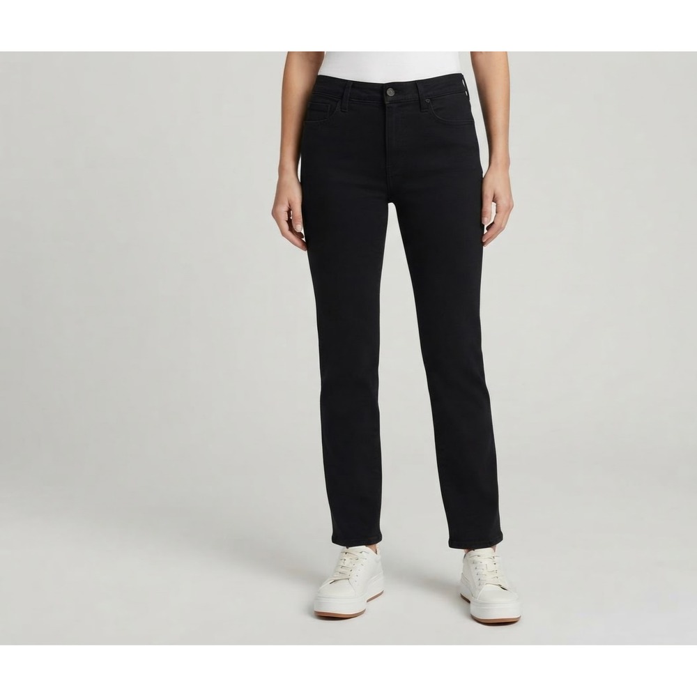Hudson Los Angeles Midrise Straight Jean Night Time Black Size 10/30 Inseam 29